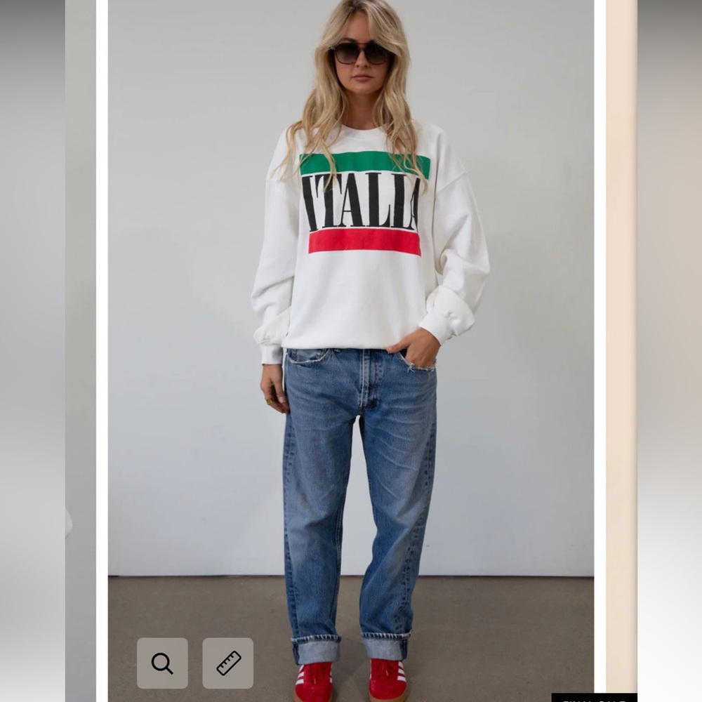 NWT Daydreamer Italia Boyfriend Sweatshirt. Size: Small. Excellent condition - Picture 7 of 16